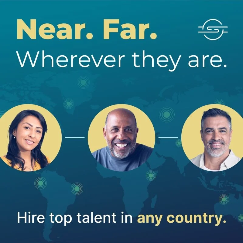 An image that reads "near, far, wherever they are."