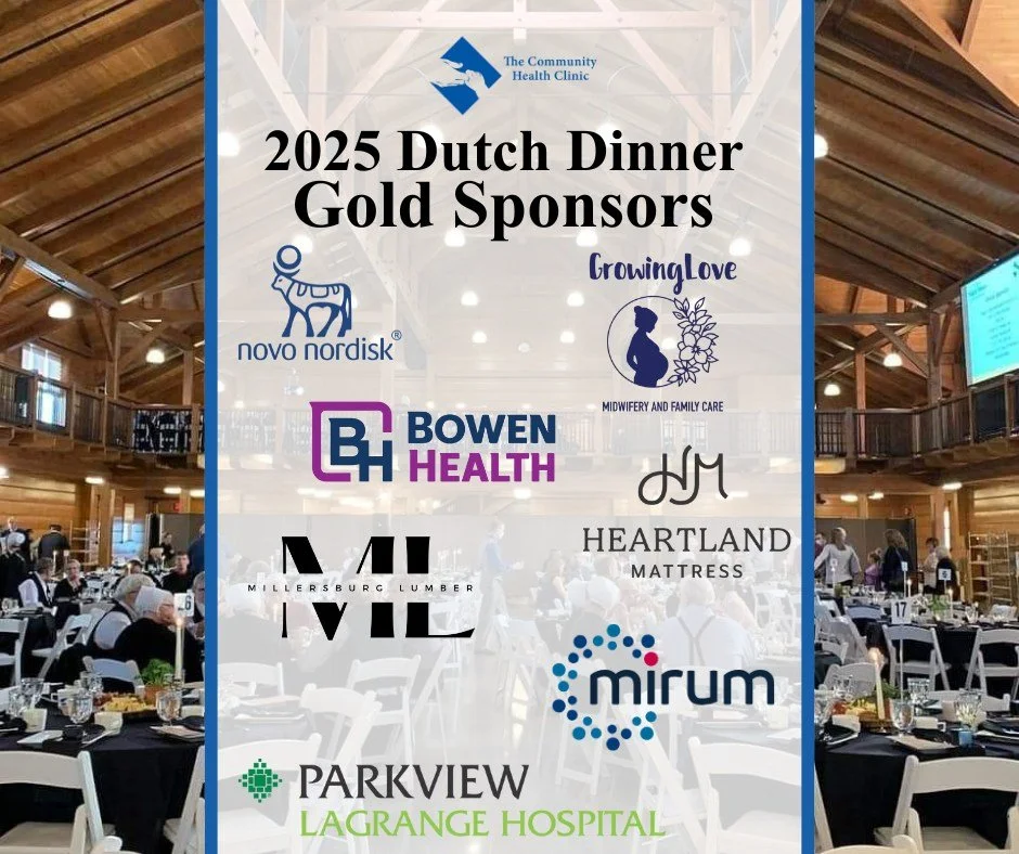 A big thank-you to our Gold Sponsors for their generous support of the Community Health Clinic's 14th Annual Dutch Dinner!

Your partnership helps the CHC continue its mission to provide exceptional care, advance community health, and make a lasting 
