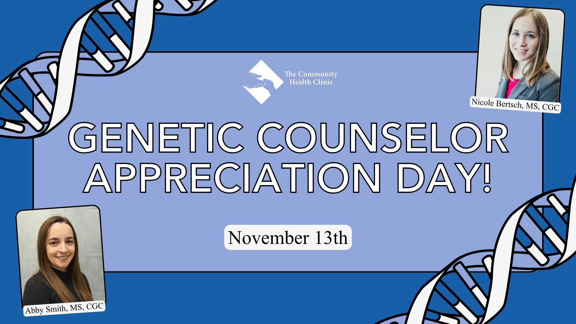 🧬Today is Genetic Counselor Appreciation Day! 🧬

We are thankful for Nicole and Abby who work hand-in-hand with our clinical and research teams to uncover the root cause of a patient&rsquo;s symptoms and determine whether there&rsquo;s an underlyin
