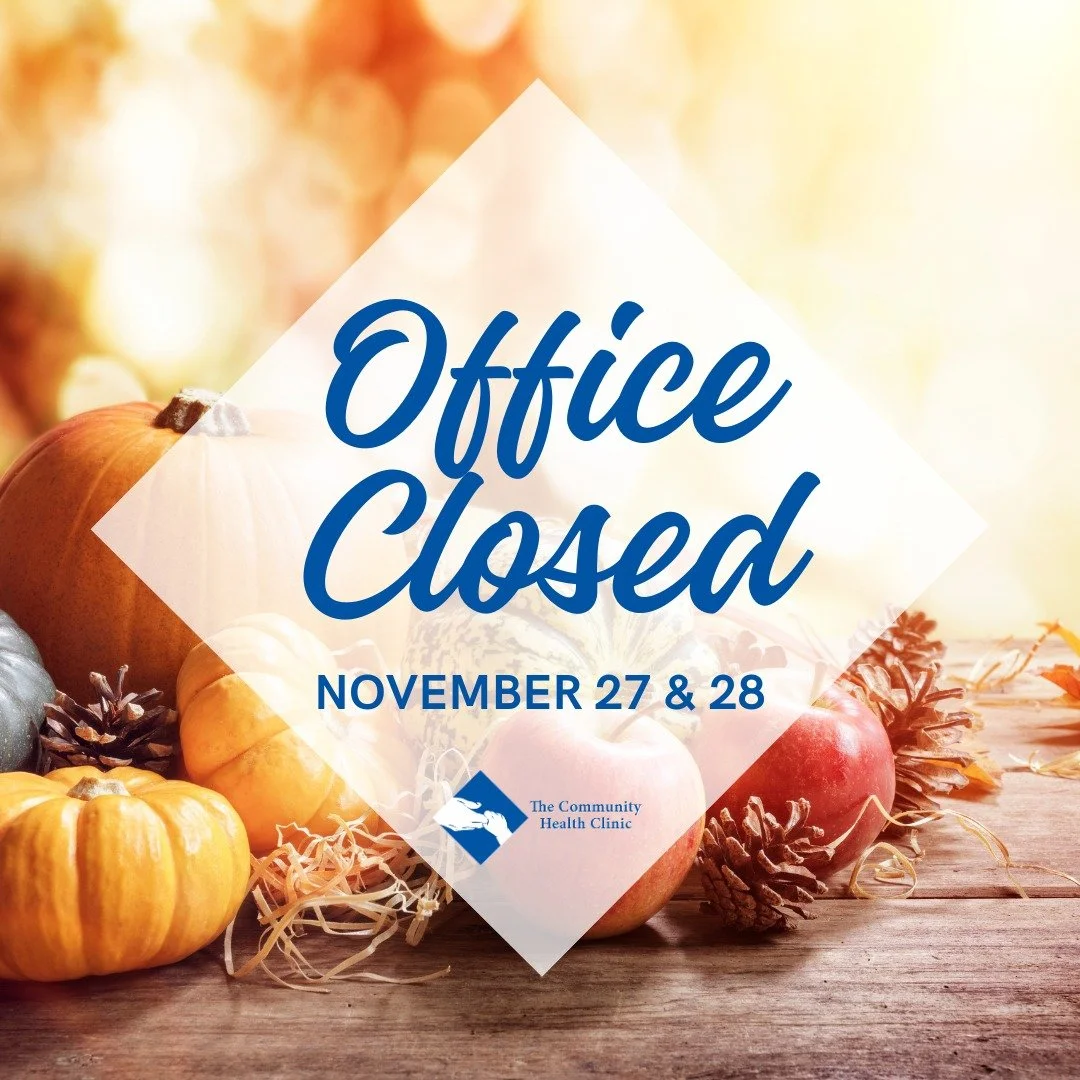 In observance of Thanksgiving, our clinic will be closed Thursday, November 27th and Friday, November 28th. 

We hope everyone has a great holiday! 🍁🫶🦃