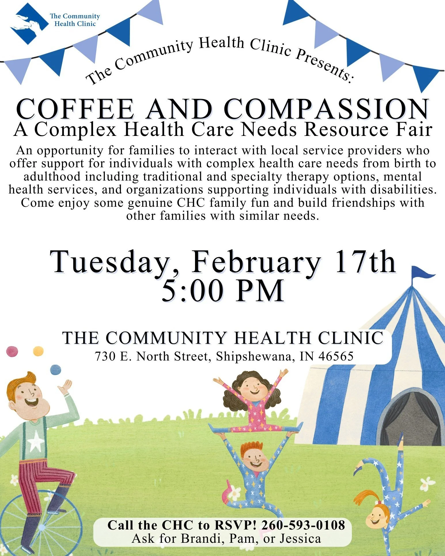 ☕💙 Coffee &amp; Compassion &ndash; Complex Health Care Needs Resource Fair 💙☕

The Community Health Clinic invites families and individuals with complex health care needs to join us for Coffee &amp; Compassion's Resource Fair&mdash;an evening focus
