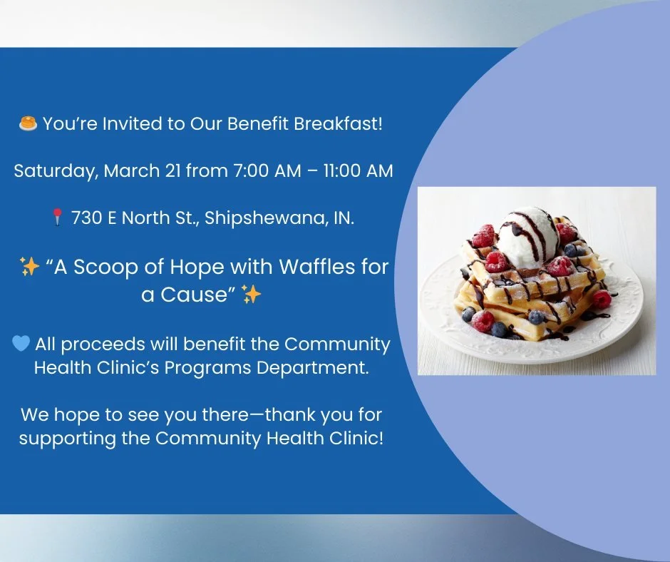 🥞💙 Mark Your Calendar &ndash; CHC Program Benefit Breakfast is Coming Up! 💙🥞

February is the perfect time to start planning something to look forward to! Join us on Saturday, March 21 for the Community Health Clinic&rsquo;s Program Benefit Break