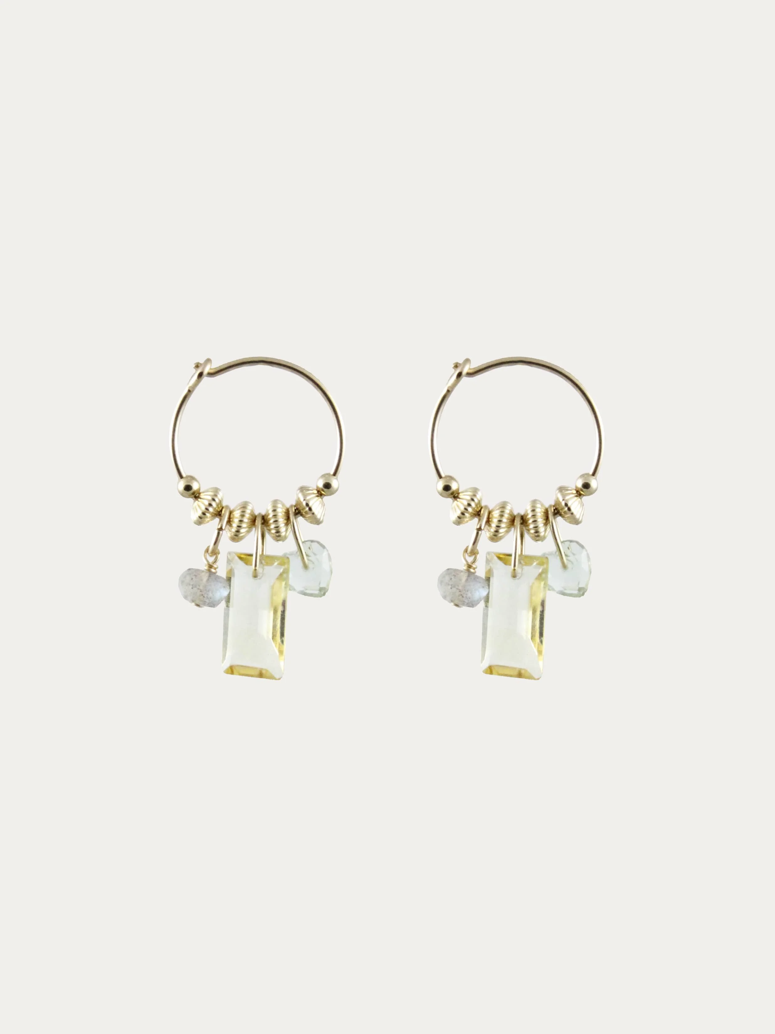 Créoles ALIX . Citrine