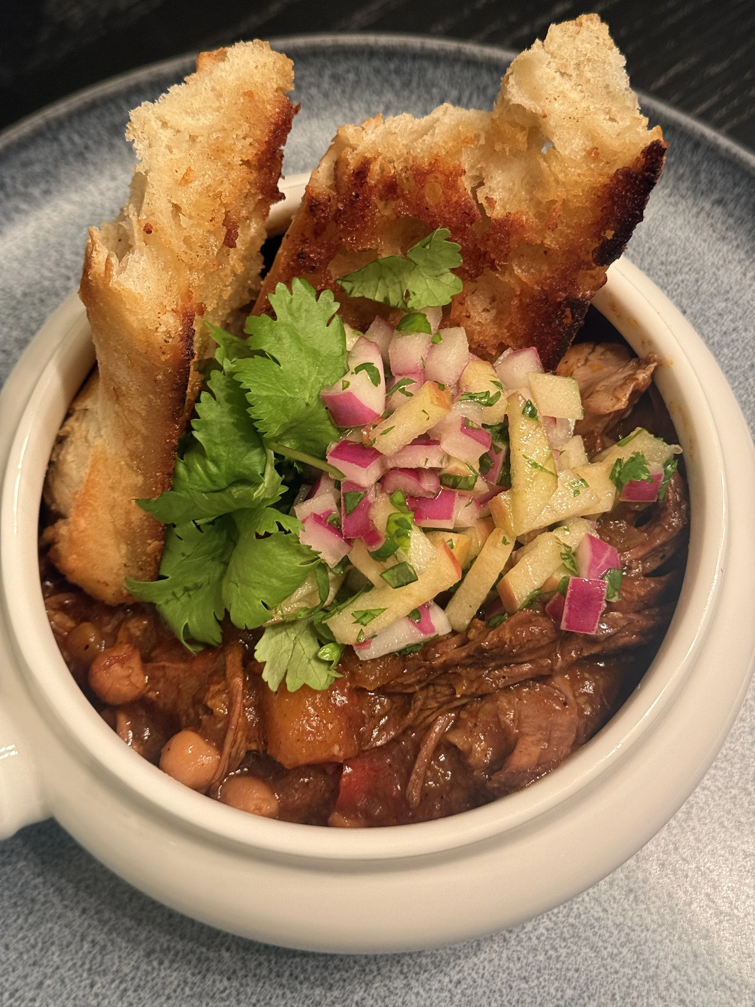 Winter Chilli with Apple Slaw