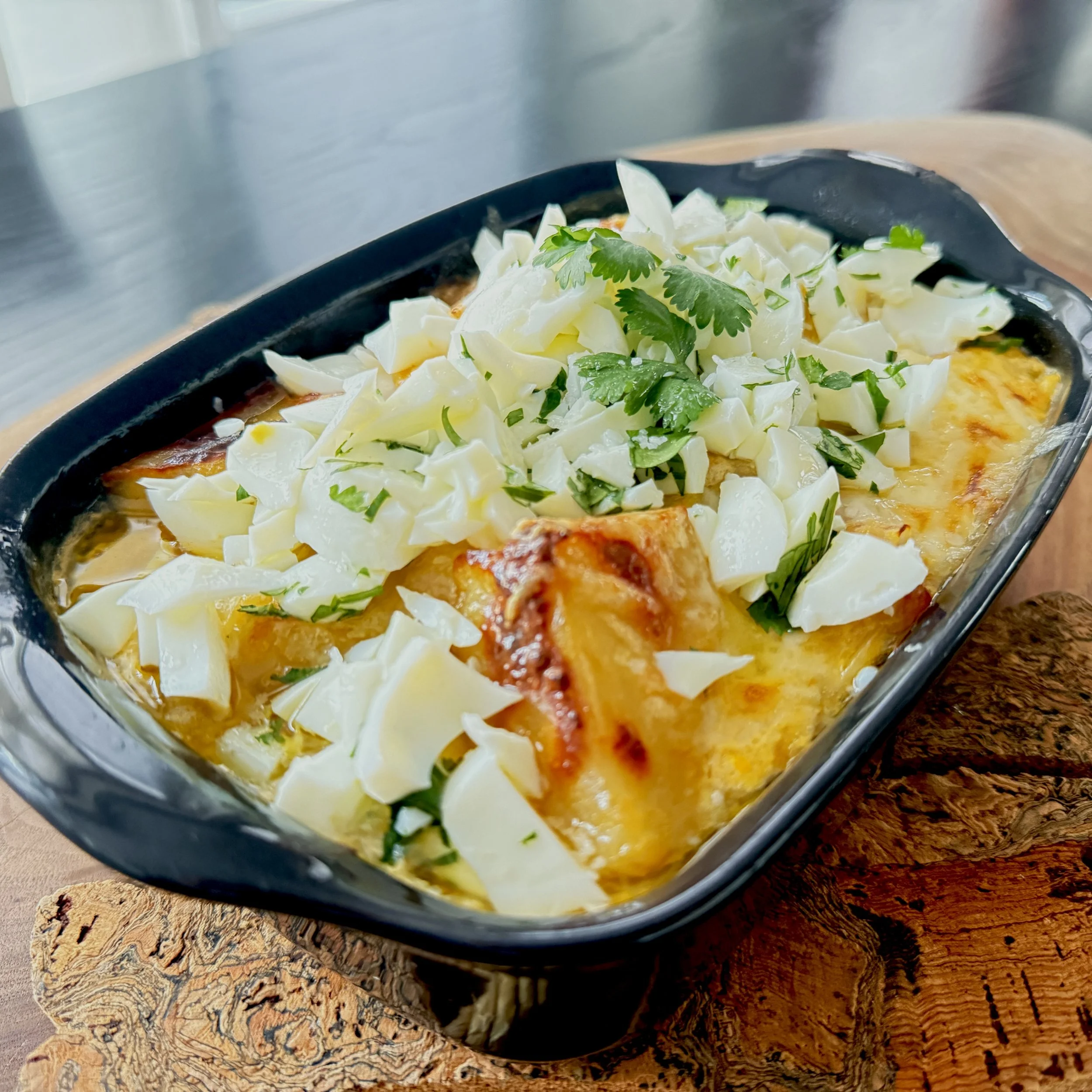 Madeiran Potatoes with Egg and Cheese