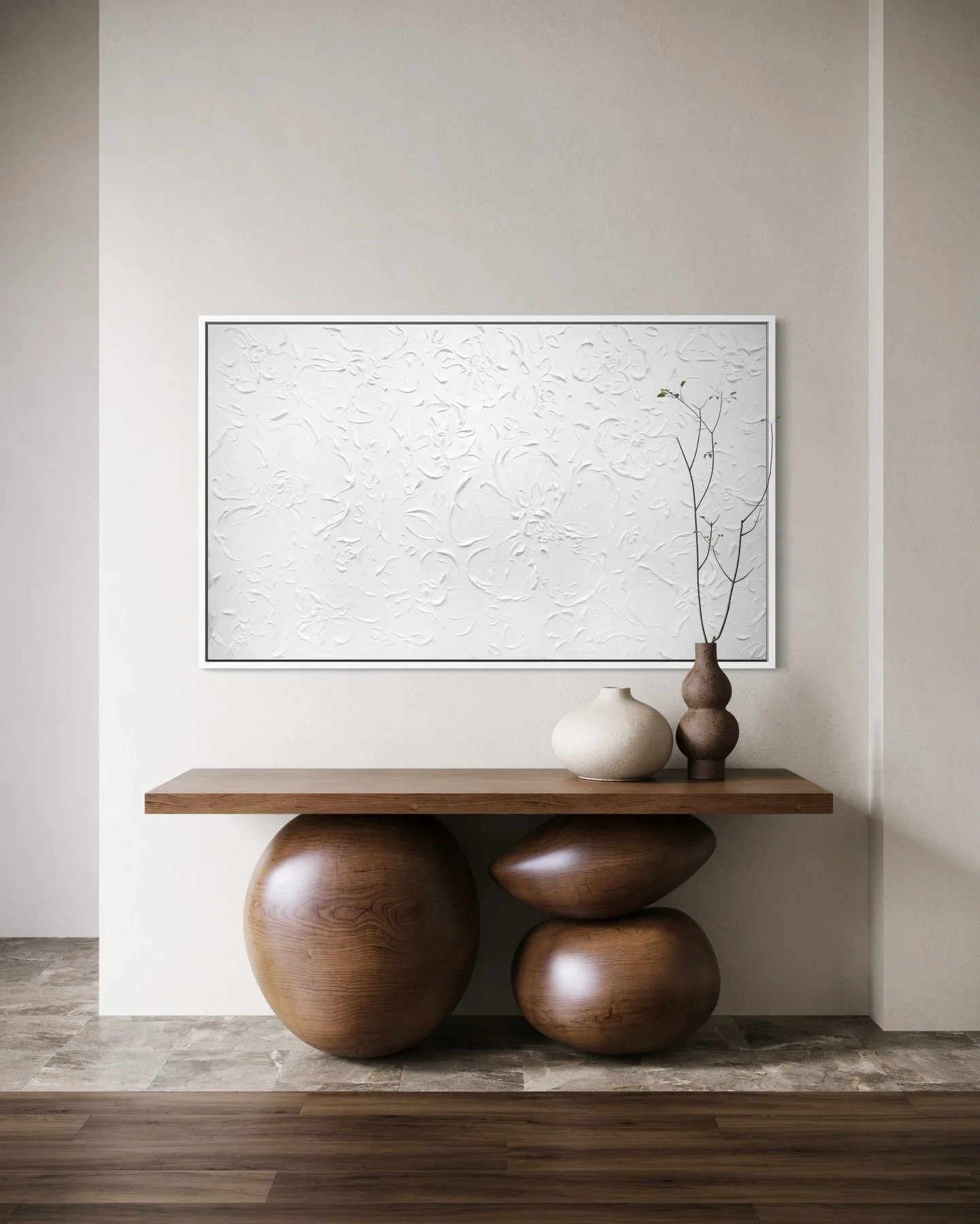 &ldquo;If softness was weakness, then flowers would never grow&rdquo; 🤍

This painting is part of &lsquo;The Designer Collection&rsquo; featuring monochromatic textured florals. Available in all-white and all-black pieces for that neutral aesthetic.