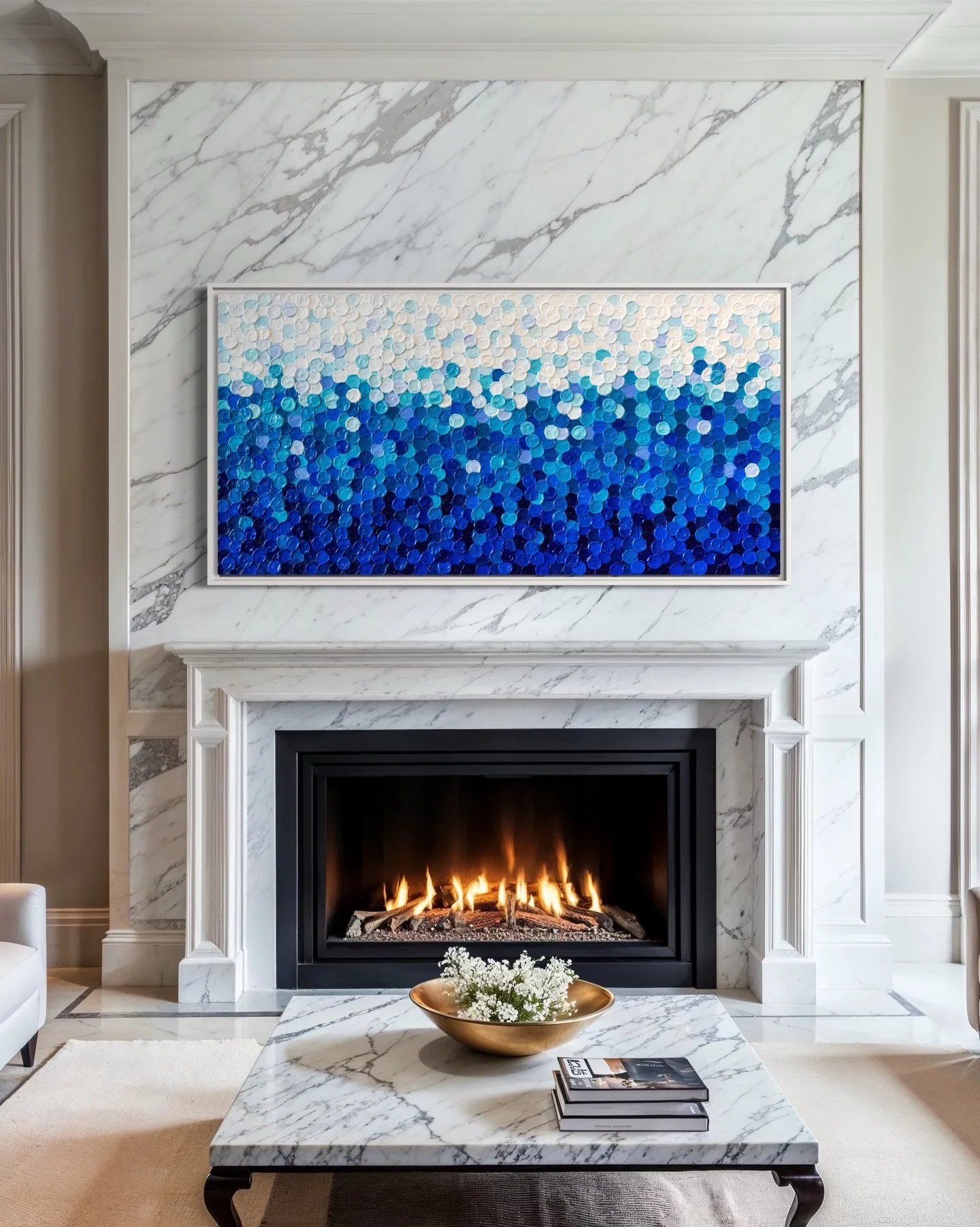 I spend a lot of time creating images that showcase my artwork and then never post them. So here&rsquo;s one ☝🏻 

&lsquo;A Sky Full of Stars&rsquo;
Available in 2 sizes/ single image or diptych
Canvas Print 

#alexhuntstudio #calgaryart #blueart #ar