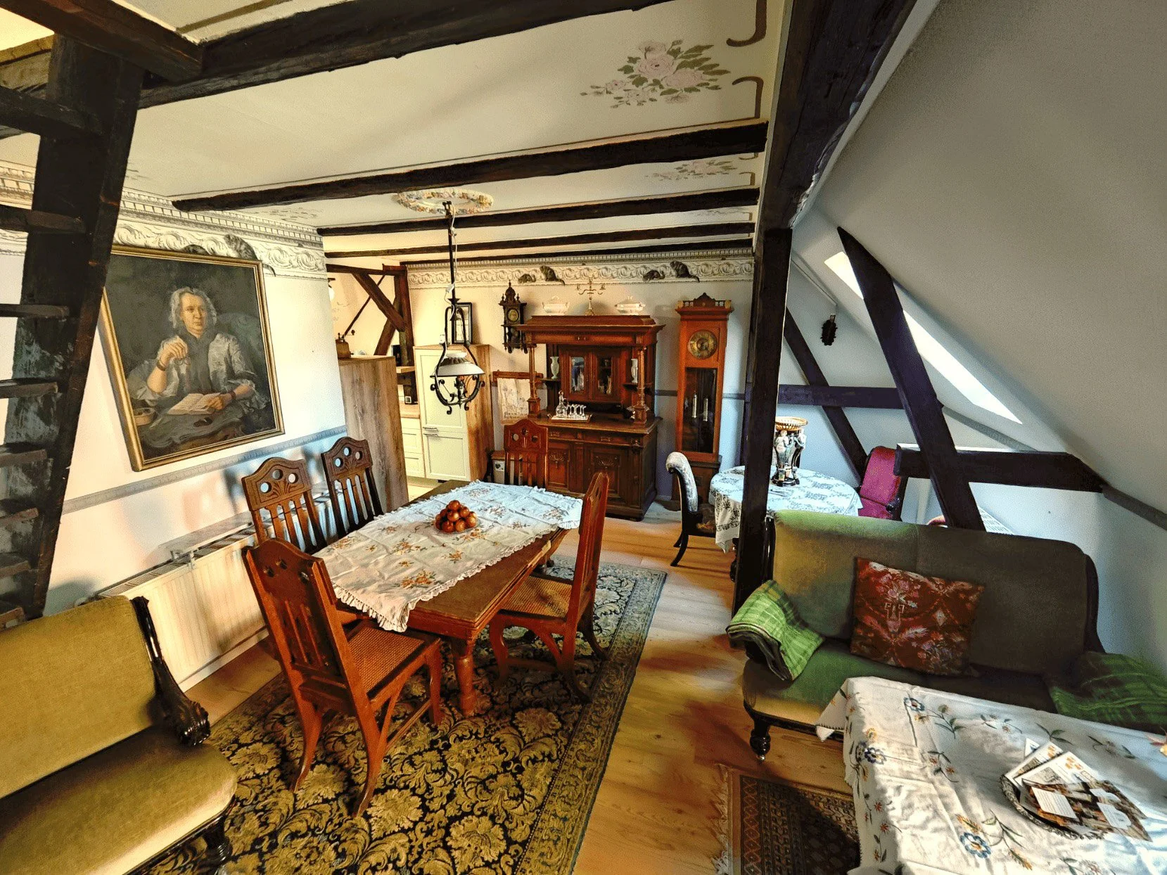 Wohnzimmer Fewo Gustav in der Villa Charlotte, Bad Harzburg