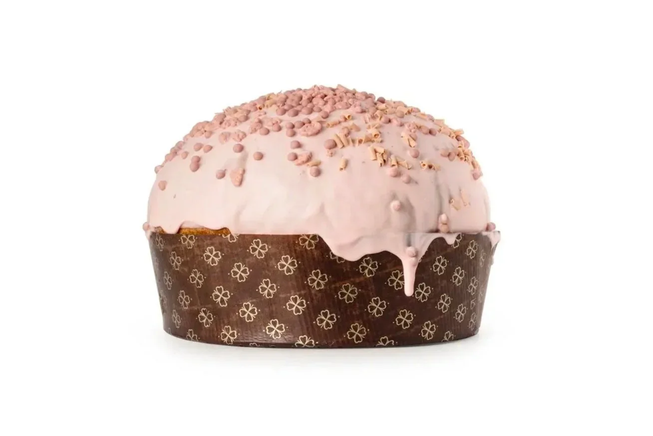 Perugini Panettone Strawberry, Ruby Chocolate & Passito Wine