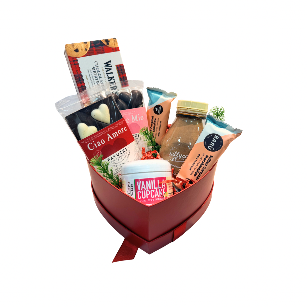 Heart Valentine’s Gift Basket