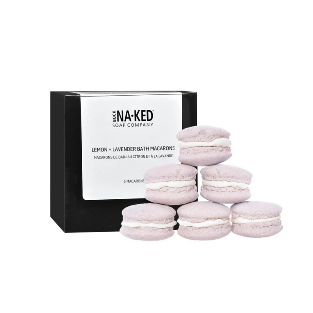 Buck Naked Lemon + Lavender Bath Macarons (6 units)