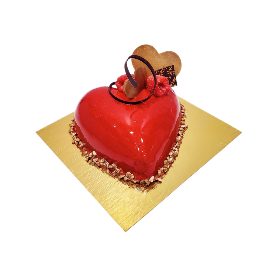 Chocolate Raspberry Heart Cake