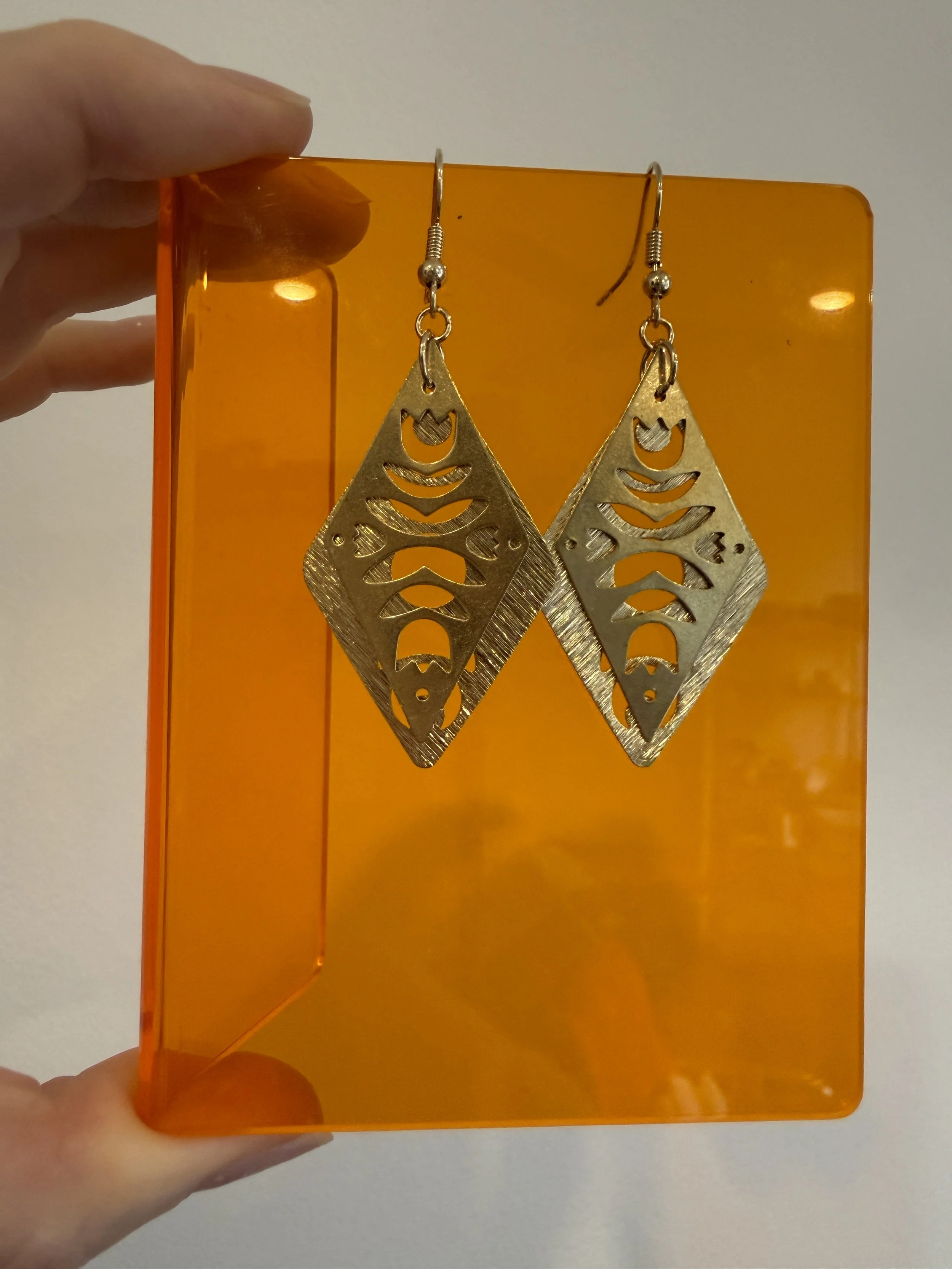Gold Geometric Cut Out Earrings