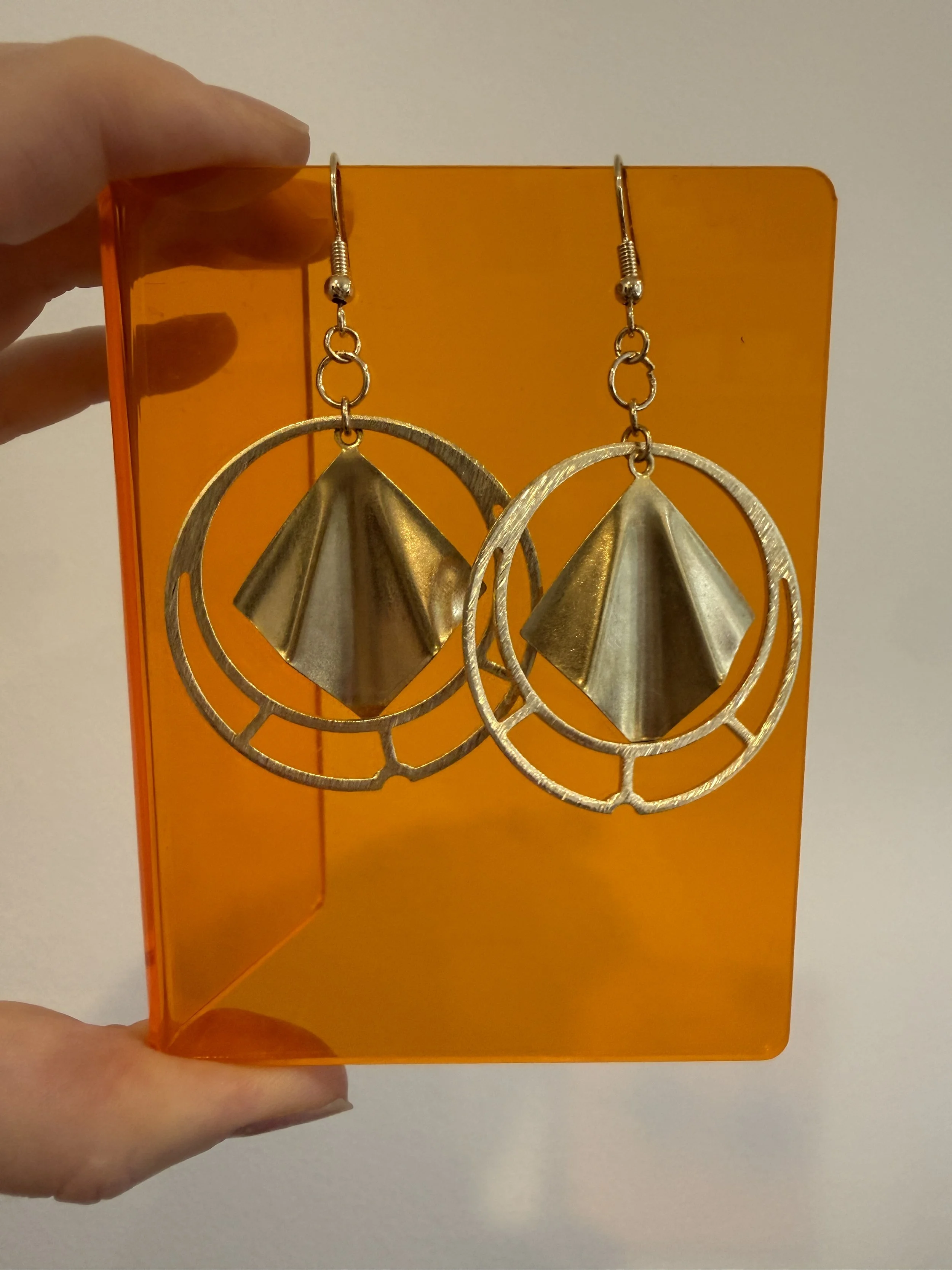 Gold Geo Hoops