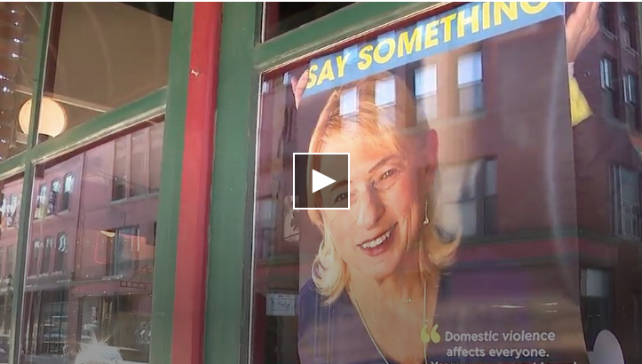 Gov. Mills featured on banners in Augusta to raise awareness about domestic violence
