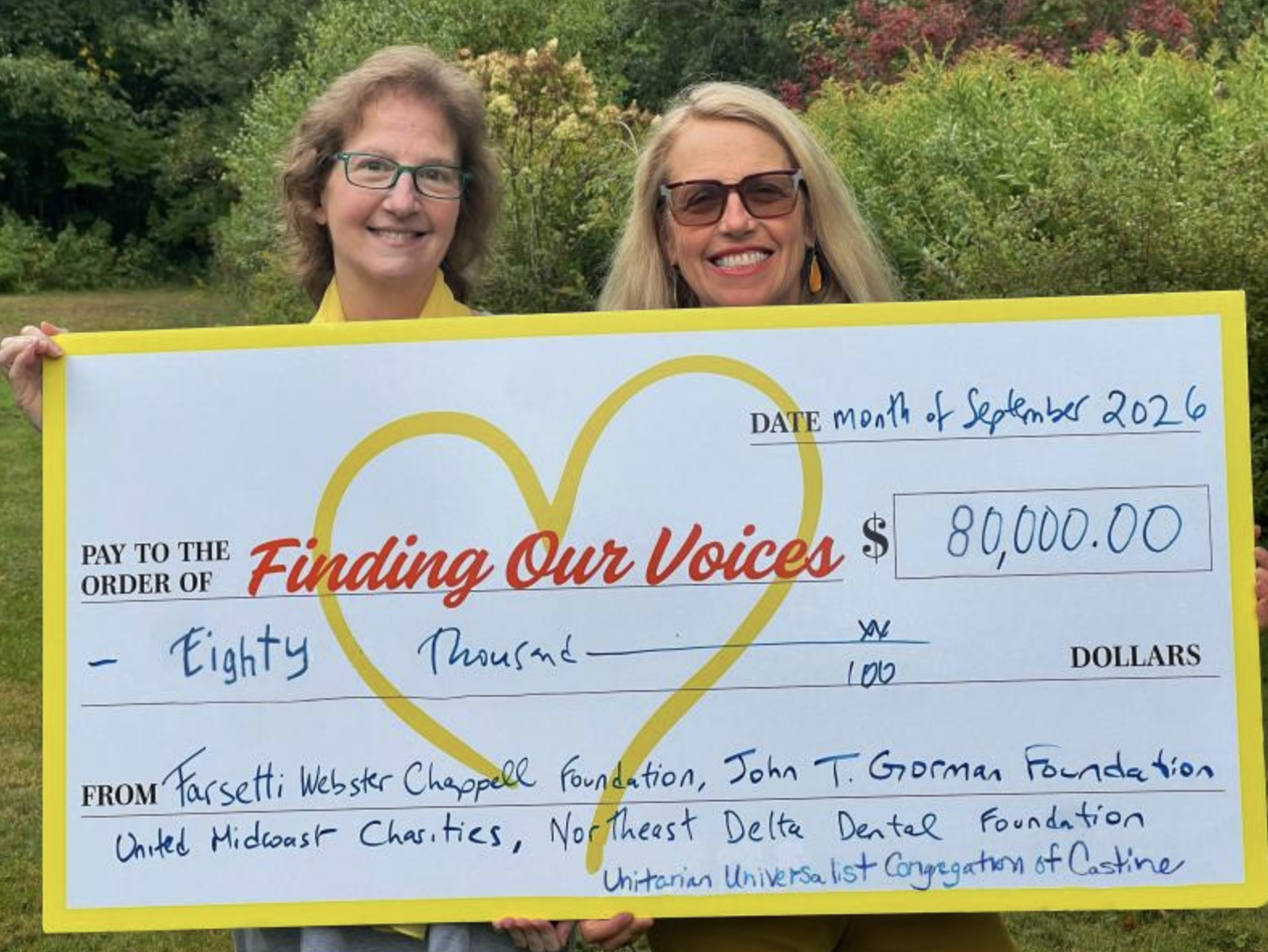 Finding Our Voices awarded $80,000 in September grants&nbsp;