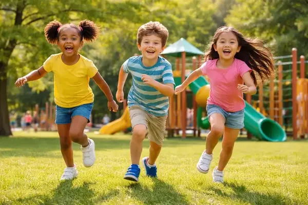 Playful moments at the playground