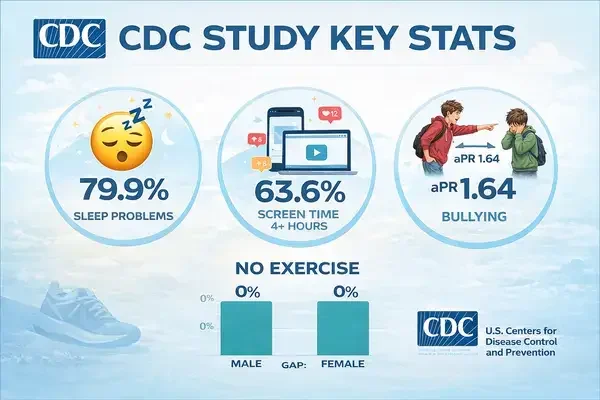 CDC ADHD teen health statistics infographic 2025 data