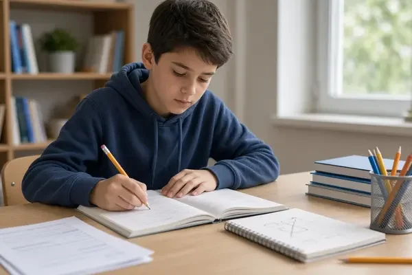 Student using working memory while reading a difficult passage with support from learning materials