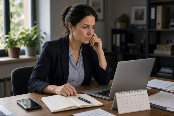 a woman setting goals to manage adhd shutdown