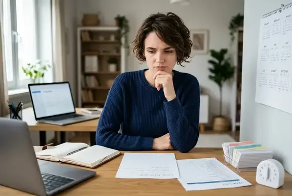 Adult struggling to start a long-term goal at home