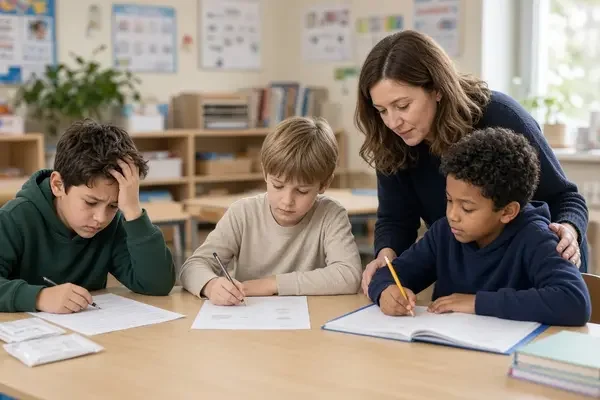Visual representation of three different ways dyslexia and executive function challenges can overlap