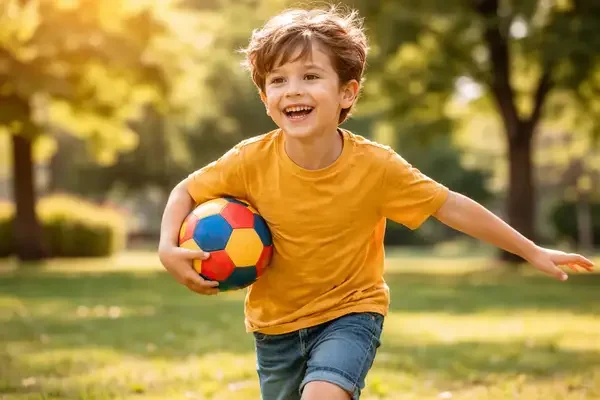 Child playing outside