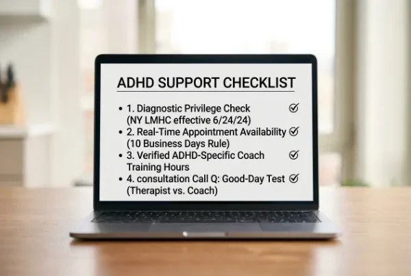 adhd support checklist