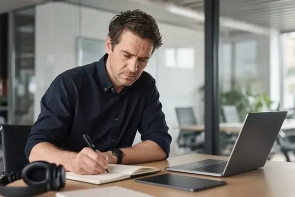 employee working quietly