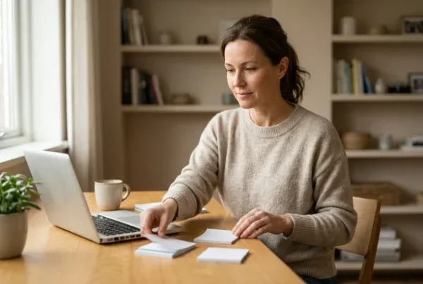 Woman using a simple routine to manage ADHD symptoms