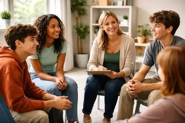 Group emotion regulation intervention session for teens with ADHD