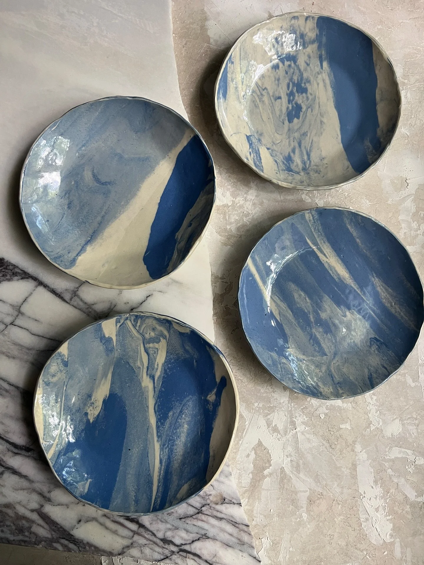 👁️CUSTOM ORDERRRR BY ZEPO☀️ for their first anniversary, @katebarutha wanted to gift @kylevegter a set of Nisi Dinner plates and I said SAY LESS, and wrote a lil poem for my lil besties for their lil celebration🩵 I LUV YALL!!🏆 and guess what, ever