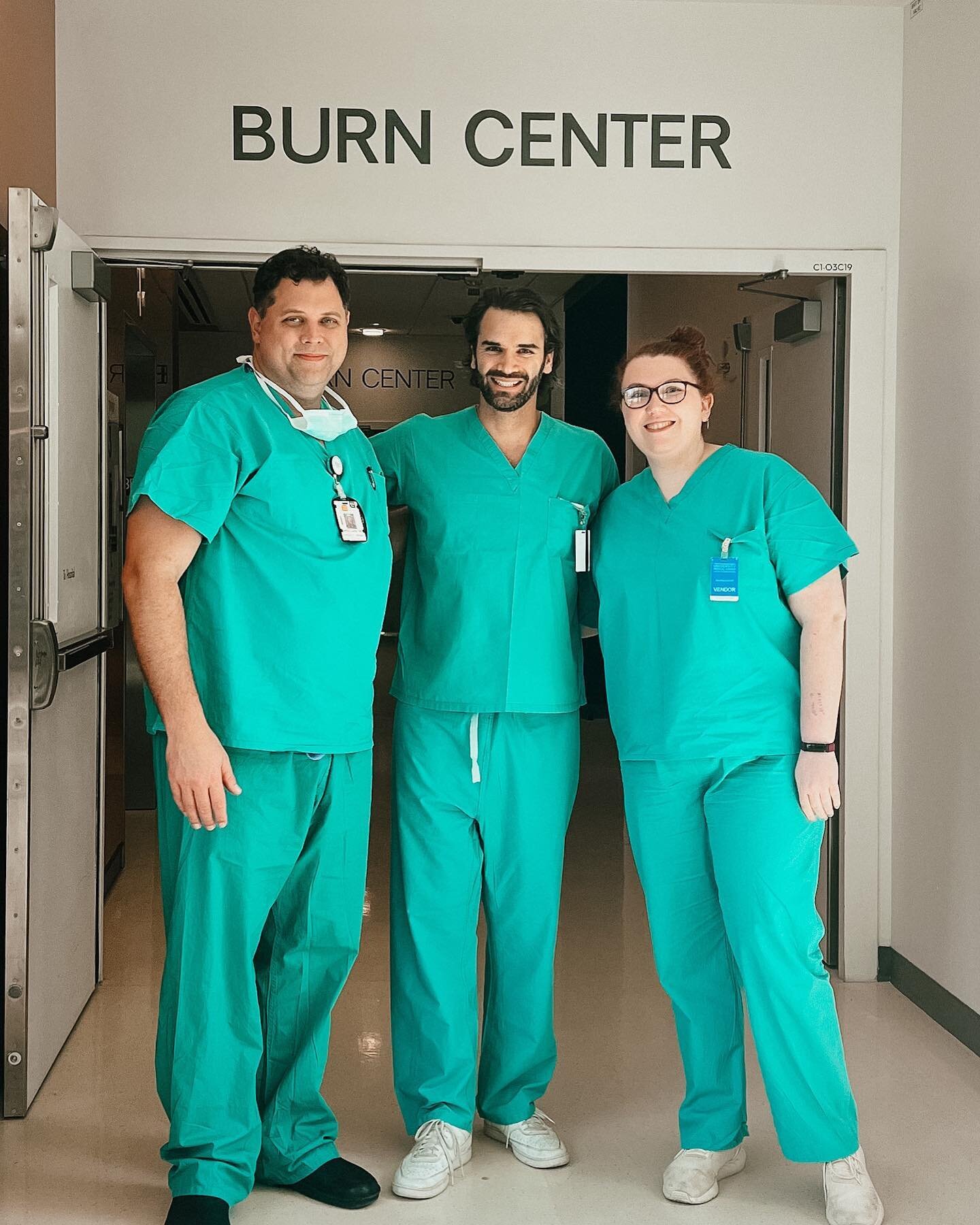 Connecting with community is vital in the research industry. Dr. Clemons and @penelopejankoski visited University Medical Centre New Orleans and had the opportunity to observe a burn surgery using ReCell technology performed by Dr. Jeff Carr- Burn Ce