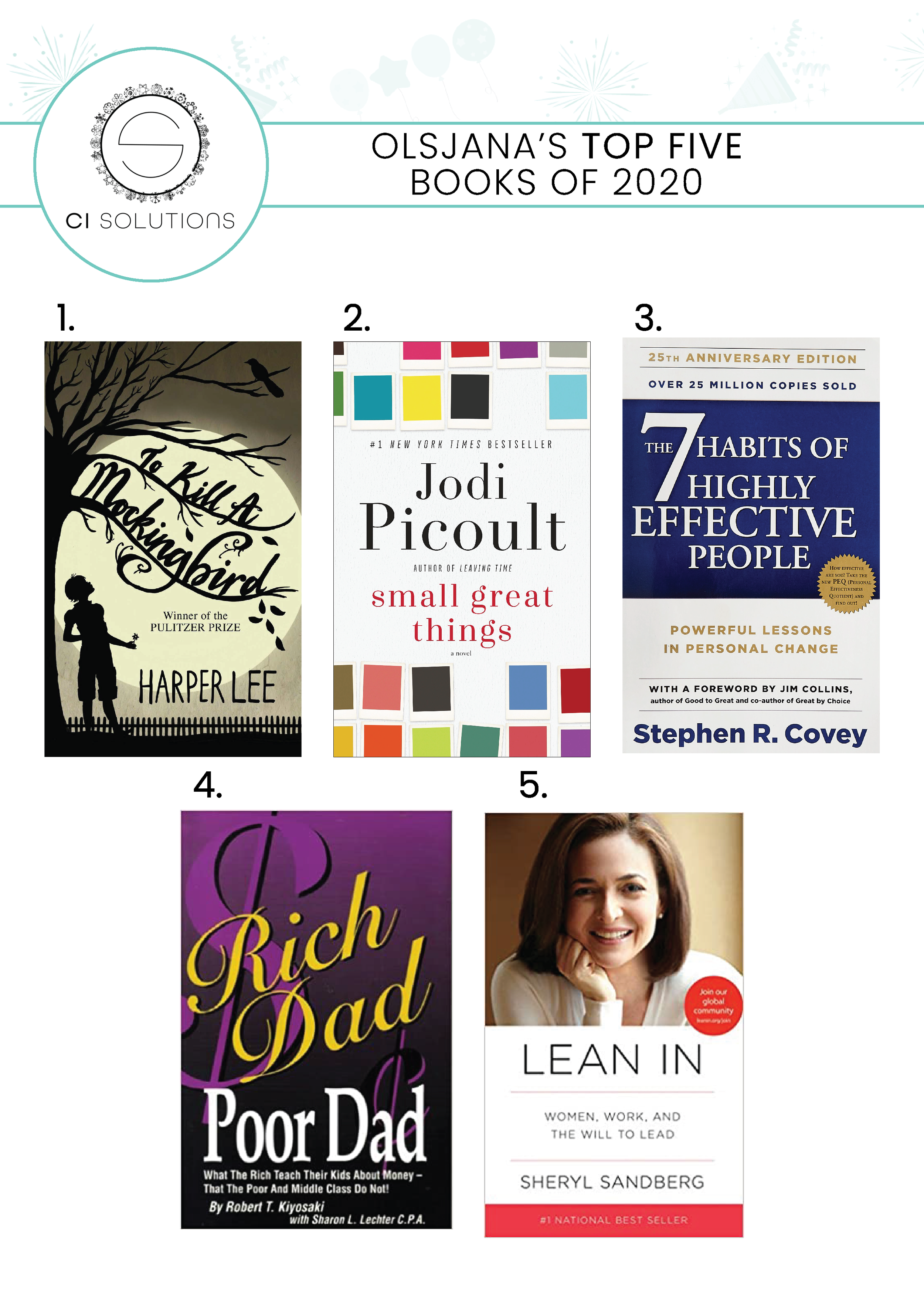 Olsjana's Top Five Books of 2020