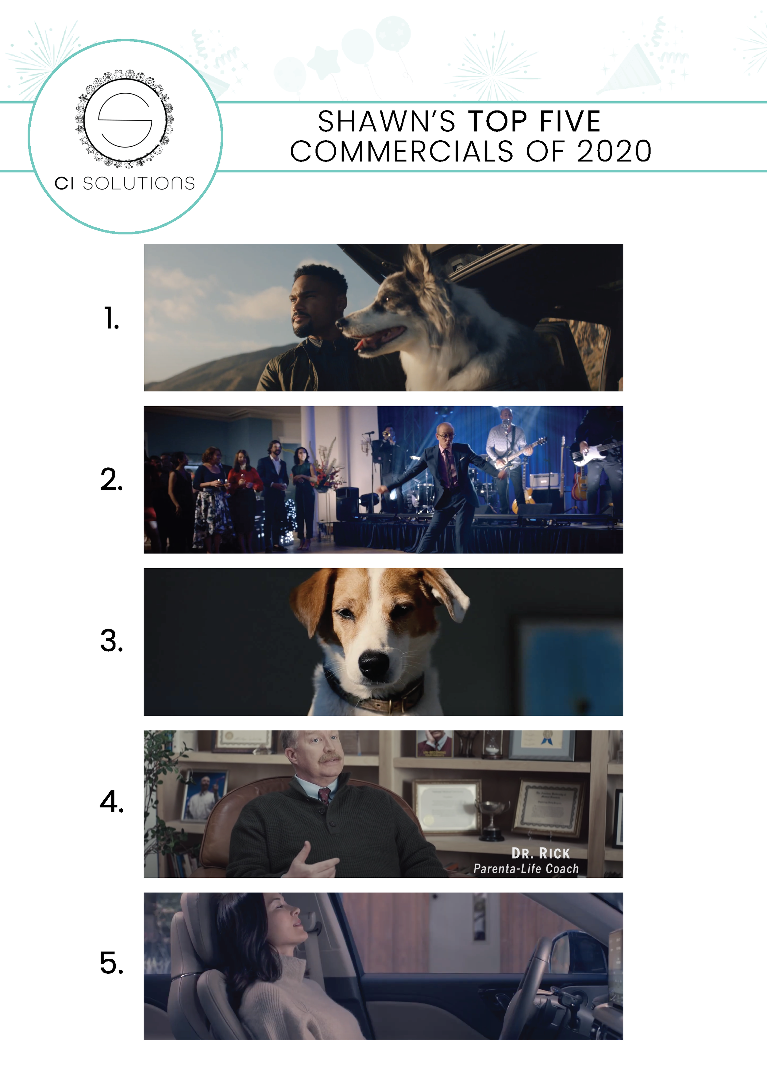Shawn's Top Five Commercials of 2020