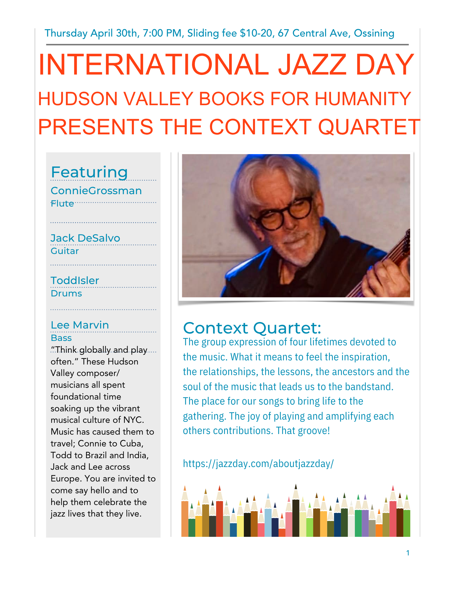 Celebrate International Jazz Day with the Context Quartet