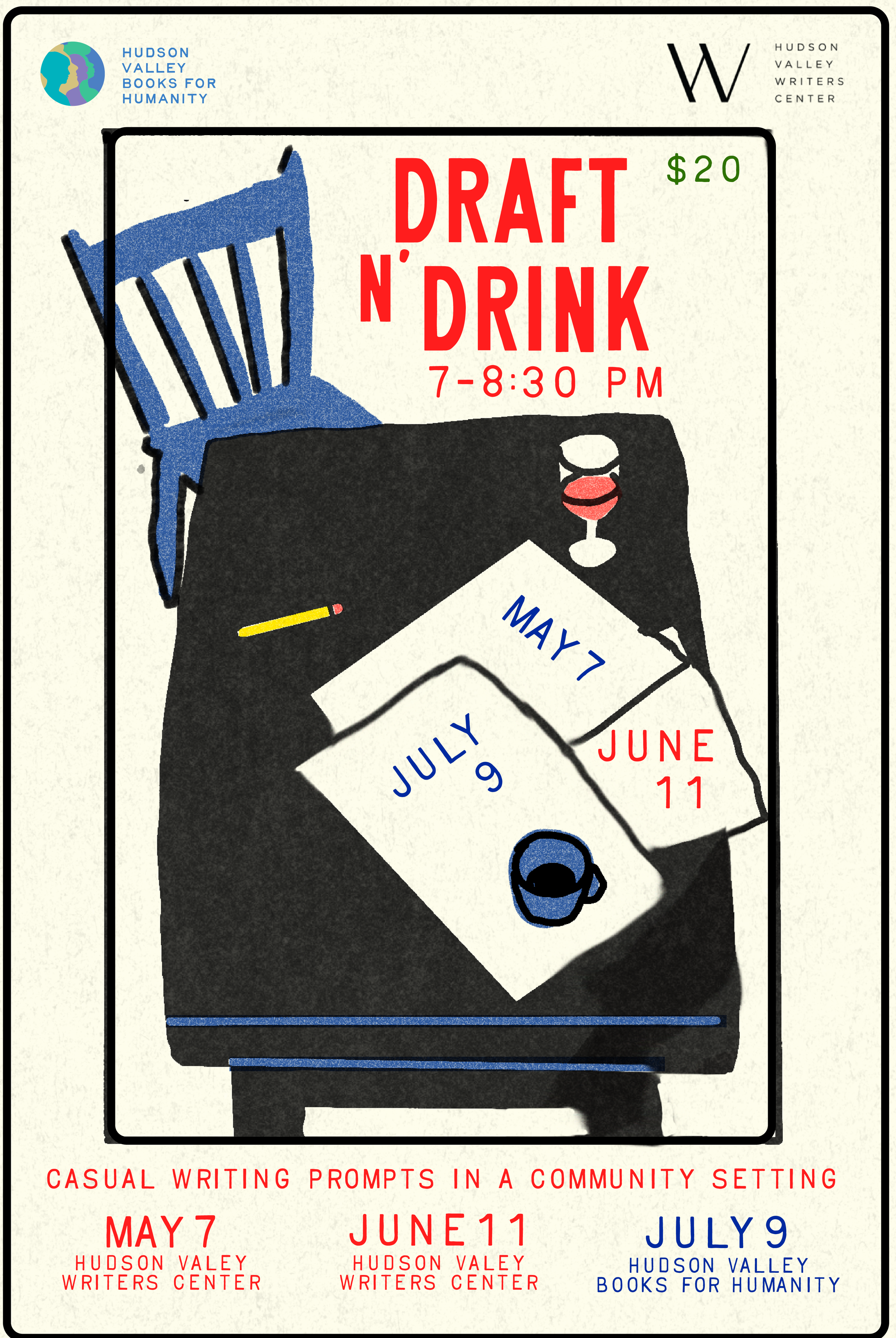 Draft n' Drink: Creative Writers Workshop with Hudson Valley Writer’s Center