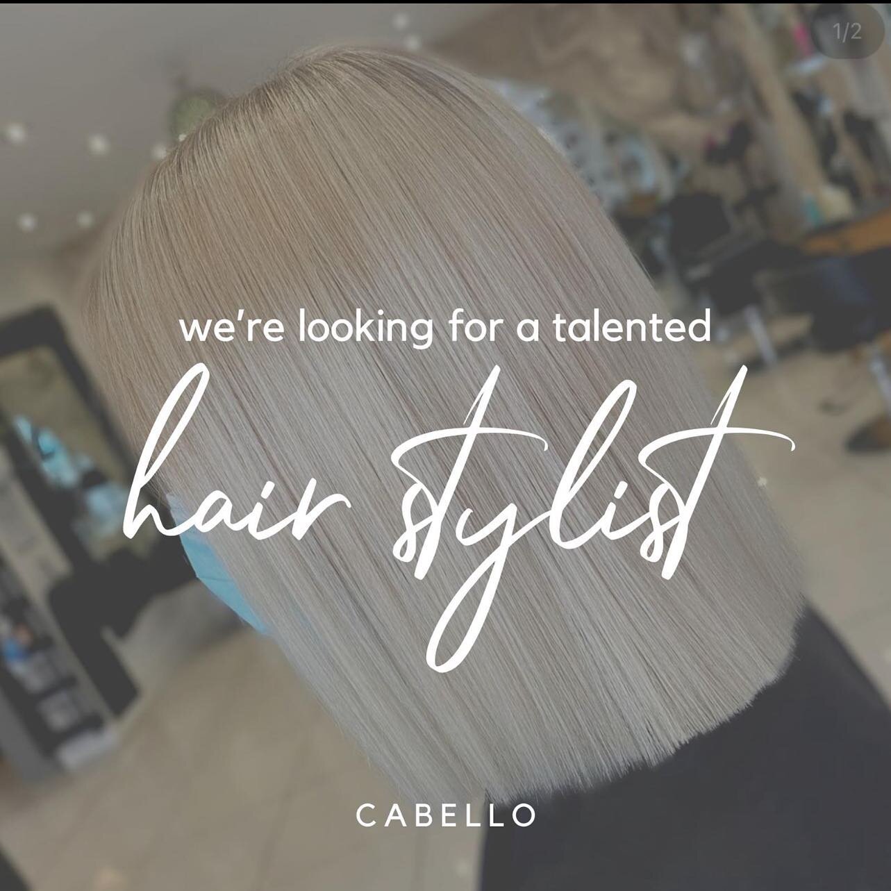 We're still on the lookout for a talented, creative hair stylist... 💇🏼&zwj;♀️💇🏽💇🏾&zwj;♀️💇🏻&zwj;♂️

💫  Is that you?? 
💫 Or do you know someone who would fit in great at Cabello?

Let us know or ask them to get in touch to hear more about thi