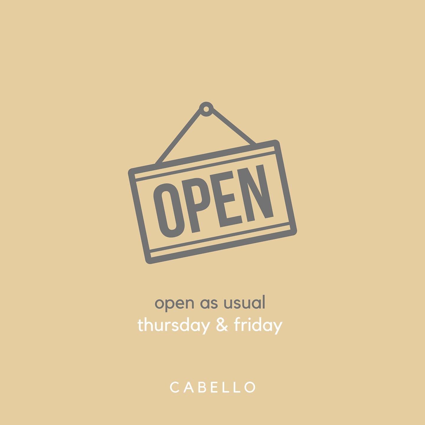 Just to say&hellip; we&rsquo;re open as usual Thursday &amp; Friday this week.

⏰ 9:30 - 19:00

Looking for a last-minute bank holiday treat?
Hit us up 🙋🏻&zwj;♀️