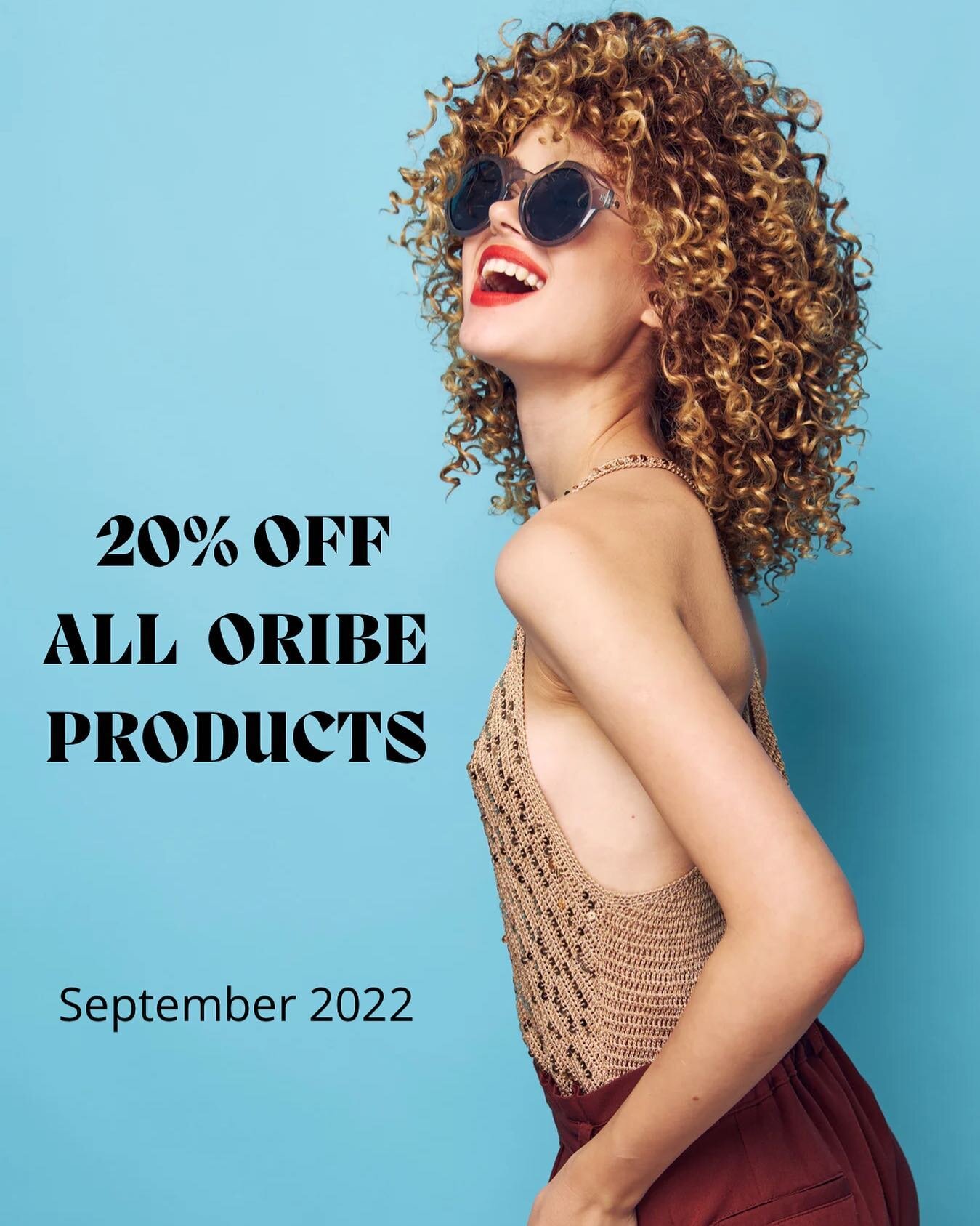 For the month of September ALL @oribe products will be 20% ! Only at Zība Salon &amp; Spa! 

5701 N. Western Ave. Ste.C 
Oklahoma City, Ok 73118