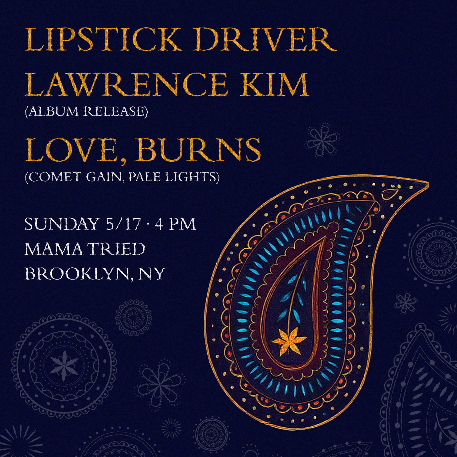 Lipstick Driver, Lawrence Kim, Love, Burns