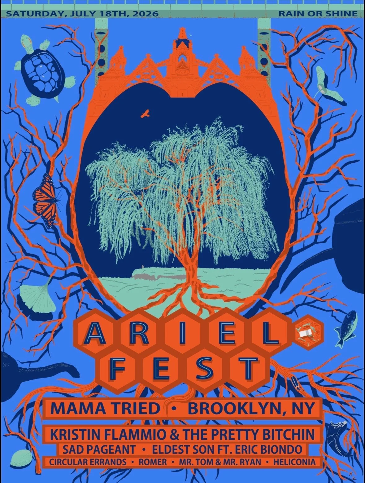 ArielFest w Krisin Flammio &amp; The Pretty Bitchin', Sad Pageant, Eldest Son ft. Eric Biondo, Circular Errands, Romer, Mr. Tom &amp; Mr. Ryan, Heliconia