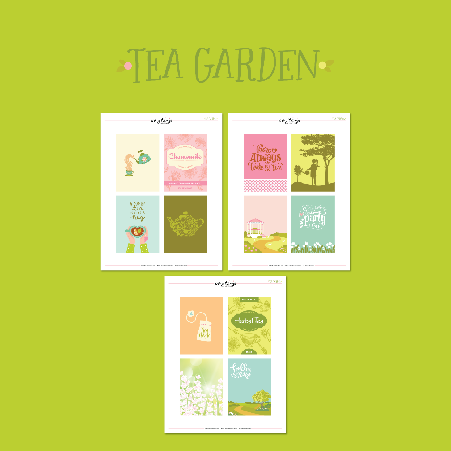 Tea Garden Journal Cards