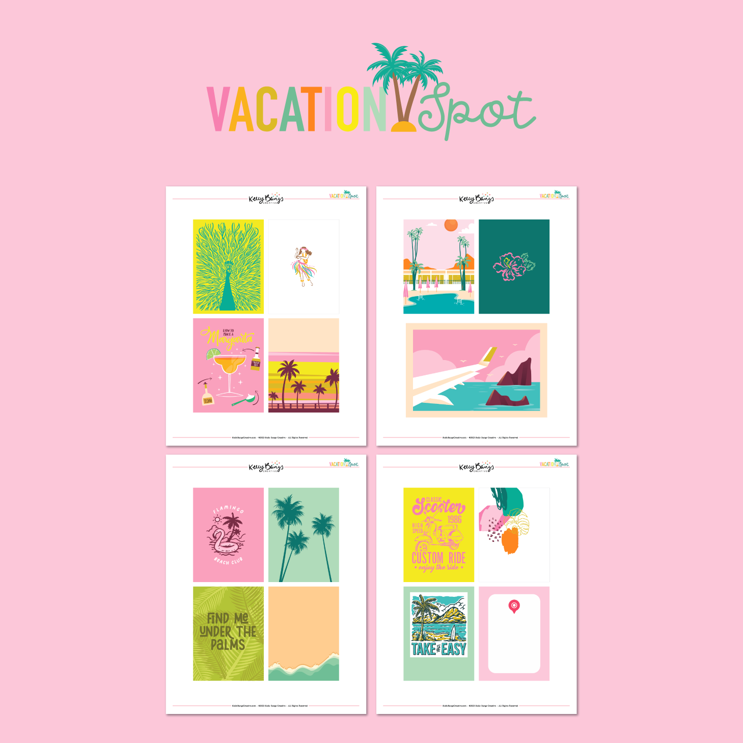 Vacation Spot Journal Cards