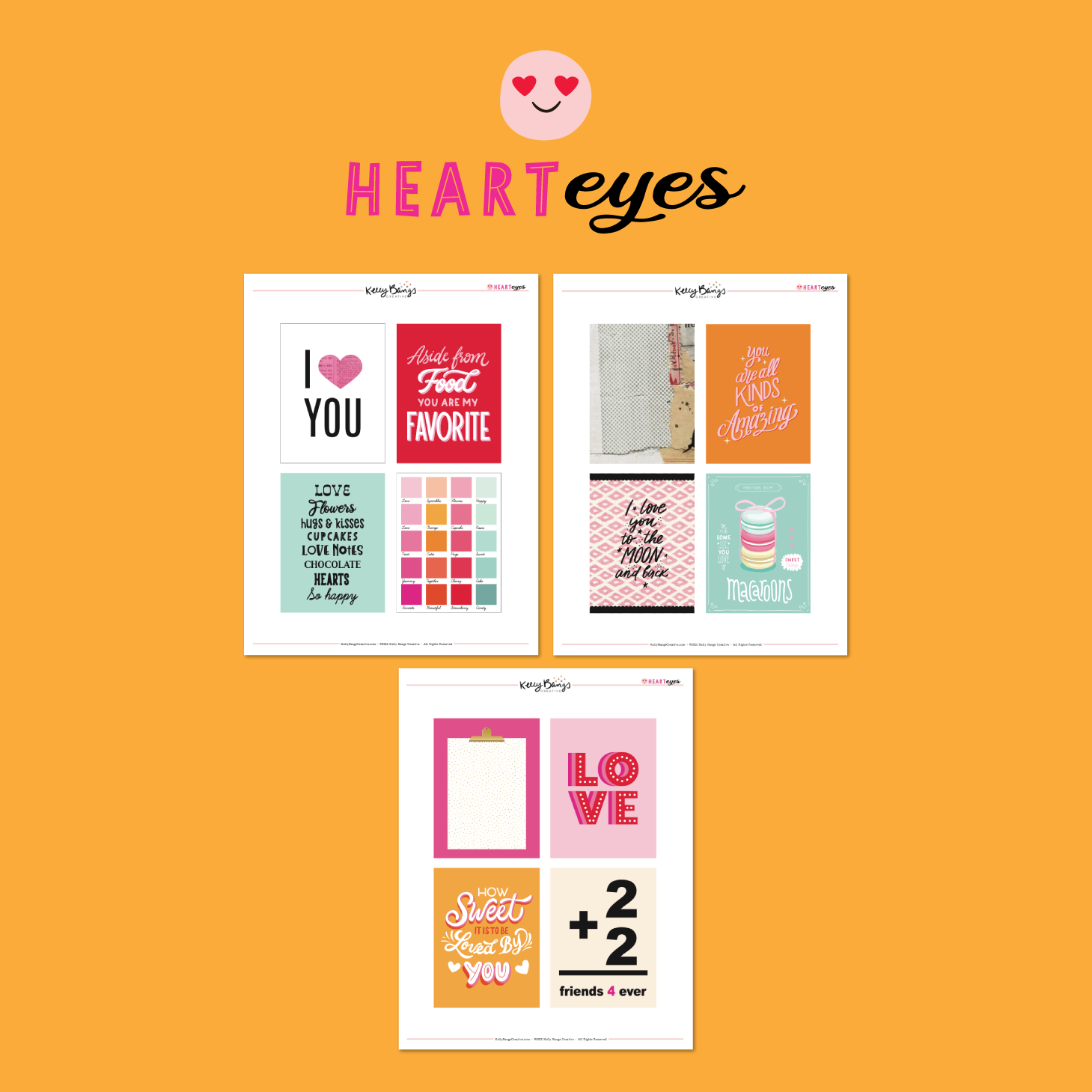 Heart Eyes Journal Cards