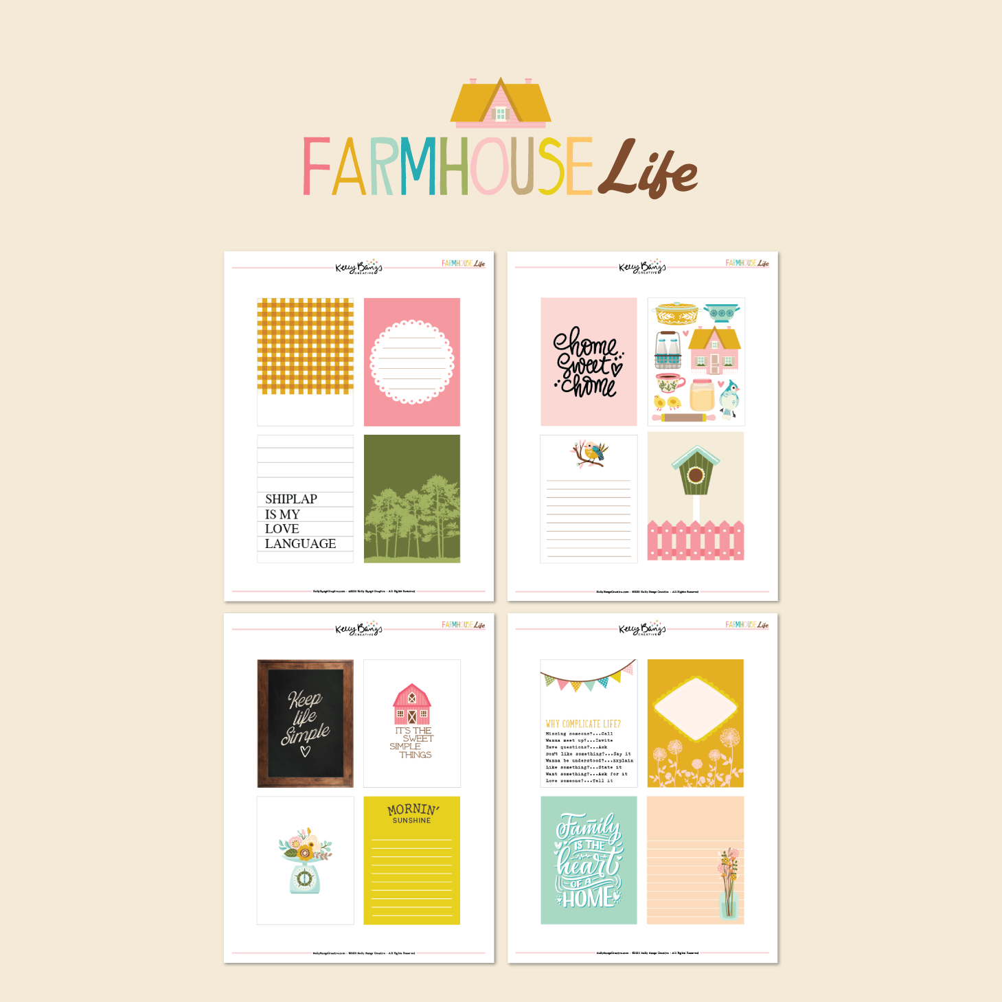 Farmhouse Life Journal Cards