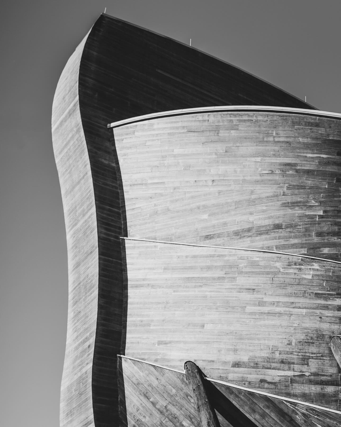 Places + Angles in Black + White 🖤 &bull; a little interesting architecture for your Thursday. &bull;
&bull;
PS, the first three images are of the Ark Encounter in Kentucky. This is a replication of Noah&rsquo;s Ark, built the way it was described i