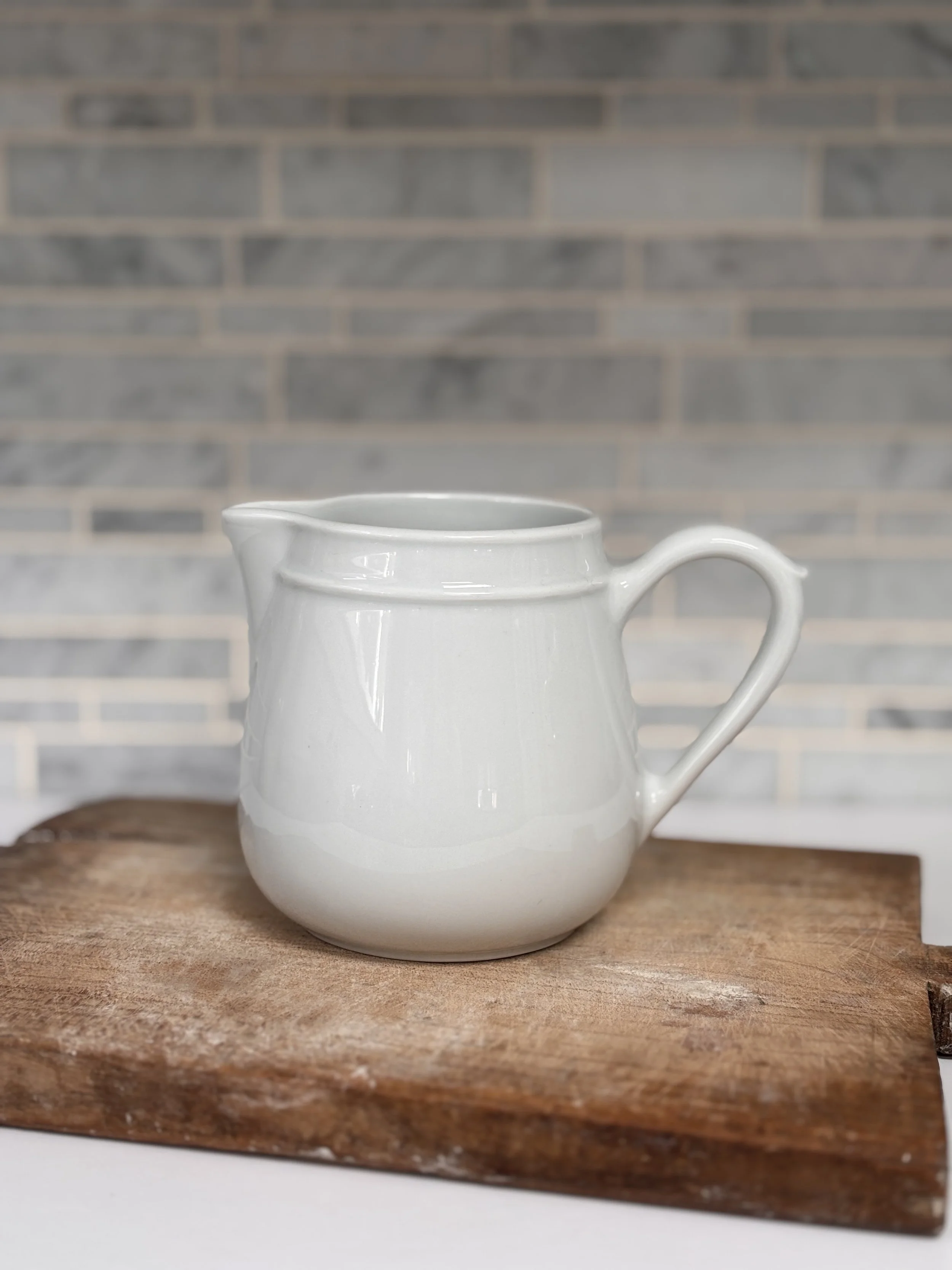 Vintage French White Porcelain Milk/Creamer Jug