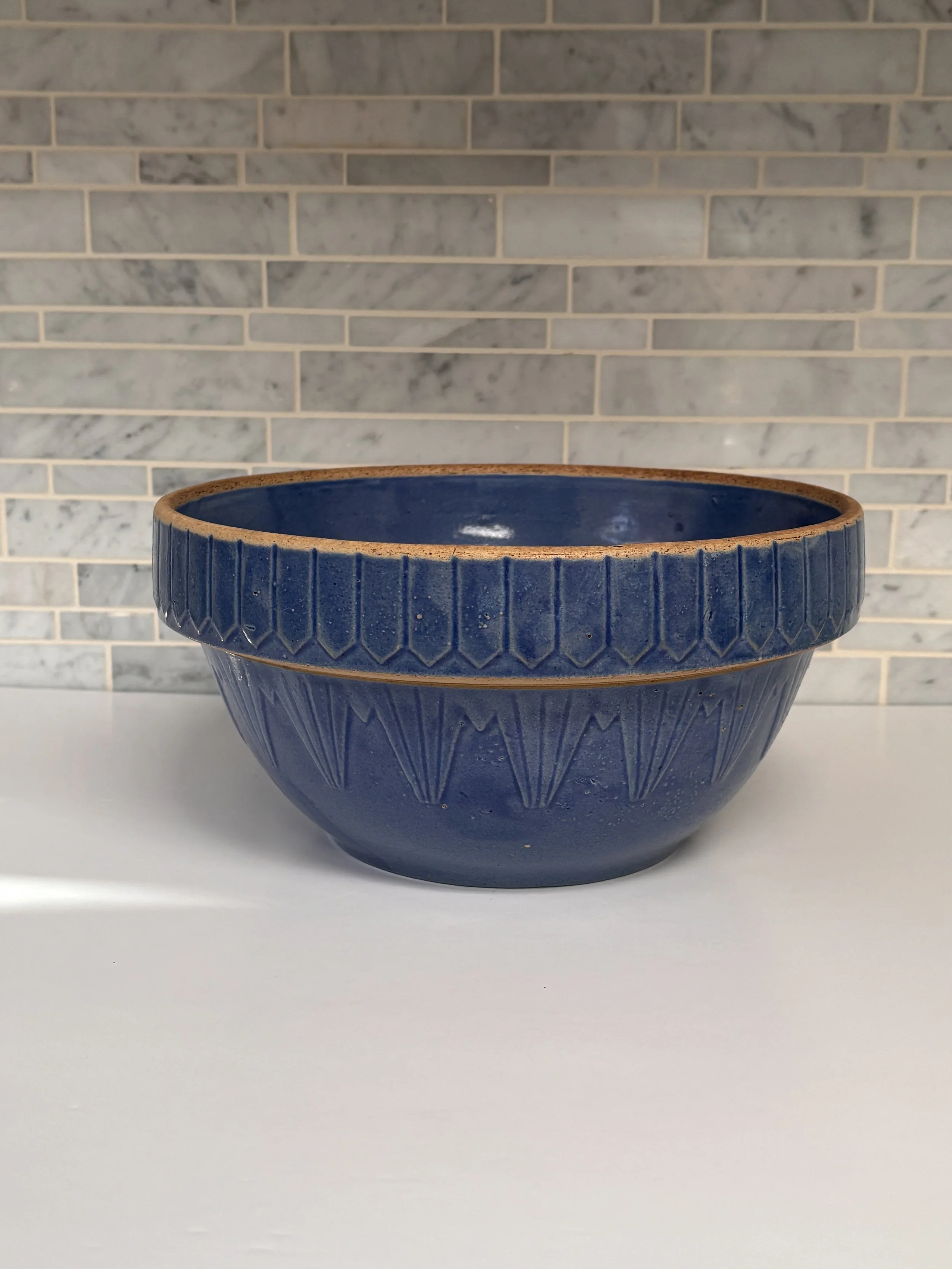 Antique Salt Glazed Mixing Bowl