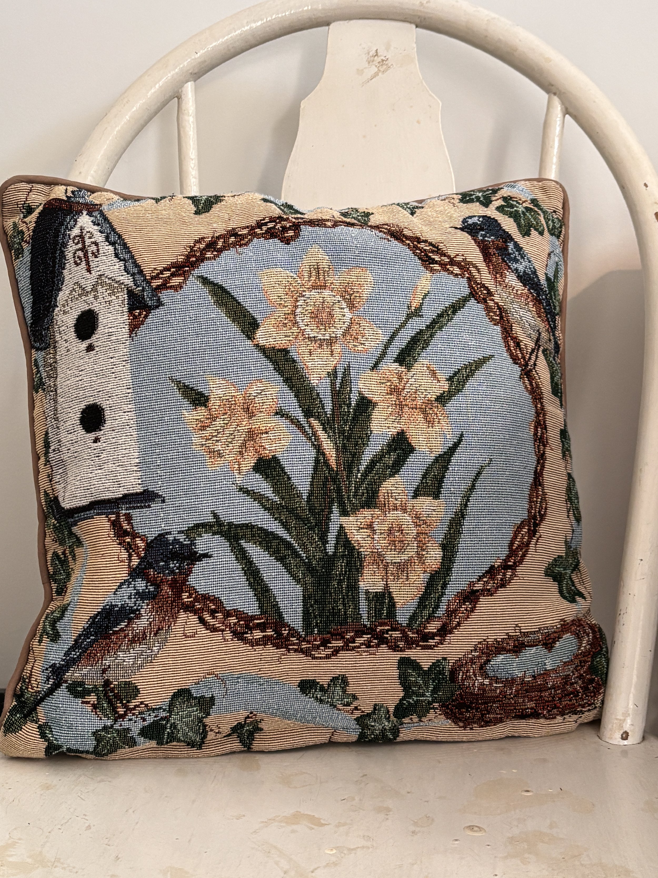 Vintage Tapestry Throw Pillow